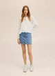 Блузка MANGO 27045139-ВЬЕЙРА Белый XS KL0064 - изображение 1