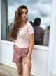 Футболка с надписью Just Married женская Victoria's Secret Пудра А-1152 S (42) - изображение 3