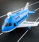 Іграшковий літак Паркування розкладний на батарейках з машинками Aircraft Блакитний - зображення 2