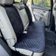 Накидки для автомобільних сидінь із алькантари Lux прошитий квадратний ромбік Чорний з чорним рядком Стандарт Повний комплект - зображення 5