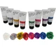 Акриловые краски с блестками для рисования Art Rangers Acrylic glitter набор 8 цветов по 22 ml. - изображение 6