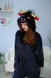 Женская кигуруми взрослая и подростковая Kigurumi Дьявол Чертенок Демон Черный L 165-175 см (1125) - изображение 3