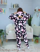 Женская кигуруми взрослая и подростковая Kigurumi Корова Бык С Розовыми Пятнами Черный M 155-165 см (1114) - изображение 2