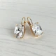Серьги Hand Made позолоченные с прозрачными кристаллами Swarovski цвета Crystal - изображение 3