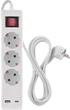 Мережевий подовжувач Emos P1322CU 3 розетки USB-A USB-C 2 м Білий (P1322CU) - зображення 2