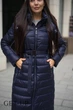 Женское зимнее длинное пальто Fodarlloy 2XL темно-синее 11652 - изображение 3