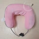 Вибромассажная дорожная подушка, тревел подушка-массажер U-Shaped Massage Pillow, массажная подушка для шеи с USB зарядкой, розовая - изображение 6