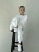 Детский спортивный костюм oversize (свитшот + штаны) для девочки NaDity Urban 152-158 молочный - изображение 1