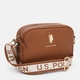 Сумка кросс-боди через плечо женская маленькая U.S. Polo Assn 27256658-AA00A Коричневая (786662014790_1159830929) - изображение 4