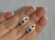 Серебряные серьги Silverstyle с пластинами из золота 032с, цвет камня белый - изображение 8