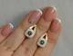 Серебряные серьги Silverstyle с пластинами из золота 032с, цвет камня белый - изображение 15