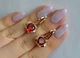 Серебряные серьги Silverstyle с пластинами из золота 010с, цвет камня шампань - изображение 14