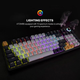 Игровая клавиатура Fantech ATOM96 MK890V2 Blue Switch с проводным подключением и механическими клавишами, RGB подсветка в светло-синем цвете. - изображение 6
