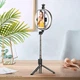 Селфи-монопод XO SS12 with fill light Bluetooth selfie stick Direct broadcast tripod 95CM Black - изображение 3