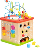 Дерев'яний розвиваючий куб Goki Activity Cube з моторною петлею Active Toddler x x L (4013594599641) - зображення 1