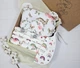 Набор пеленок для новорожденных с слюнявчиком a.l.babybox Зайчики в розах Милк - изображение 1