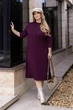 Трикотажное женское платье свободного кроя Fashion 46/48 марсала - изображение 1
