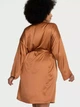 Жіночий сатиновий халат Victoria's Secret Satin Midi Robe XL/XXL коричневий - зображення 2