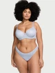 Женские трусики Victoria's Secret (144000416007) Stretch Cotton Thong XS голубые - изображение 4