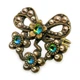 Каблучка "Смарагдовий бант" від Michal Negrin з кристалами Swarovski - зображення 1