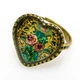 Каблучка "Вінтажне серце" від Michal Negrin з емаллю та кристалами Swarovski - зображення 1