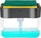 Диспенсер-органайзер Soap Pump Sponge Caddy для мочалок и моющего средства пластиковый з дозатором 14 х 11 х 10 см Черный - изображение 4