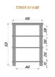 Тумба под аппаратуру Adlux Tower-AV-4 Black Legs / Выбеленный дуб - изображение 7