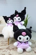 Мягкая игрушка обнимашка Аниме Onegai My Melody Кролик Куроми 35 см My Kigu Плюшевый Черно-фиолетовый (9055) - изображение 9