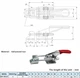 2 шт Притиск защіпка тягова GH-40323 (HS-40323) (XB-40323) шарнірно-важільний столярний 100304 - зображення 5