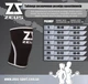 Наколенники ZEUS Classic 7мм для тяжелой атлетики пара с сумкой неопрен черный size L - изображение 3