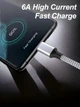 Кабель шнур провод шнурок для зарядки телефона смартфона GDragon Tech Usb Type-C 2м 120W 6A 480 Мбит/с для быстрой зарядки телефона смартфона передачи данных нейлоновая оплётка алюминиевый штекер юсб тайп си Серый 10_1_2m_1 - изображение 3