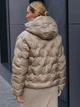 Куртка женская зимняя из плащевки прямого кроя на молнии Seventeen L-XL Бежевая 2212.6125 - изображение 2