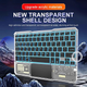Беспроводная клавиатура для пк и планшетов iPad & Tab KB333 Bluetooth USB 2.4Гц RGB Черный Прозрачный - изображение 8