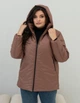 Женская демисезонная куртка с капюшоном MODA 0075 60 Темно-бежевый (M -0075 /2 F ) - изображение 5