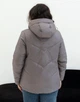 Женская демисезонная куртка с капюшоном MODA 000431 44 Серый (M -000431 /2 A ) - изображение 4