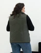 Теплый жилет женский стеганный удлиненный MODA 20115/1 68 Хаки ( M - 20115/4 Y ) - изображение 4