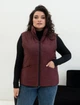 Теплий жилет жіночий стьобаний подовжений MODA 20115/1 54 Бордовий ( M - 20115/3 C ) - зображення 1