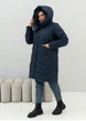 Жіноча зимова куртка з капюшоном подовжена MODA 000611 50 Темно-синій (М-000611/2 B ) - зображення 7