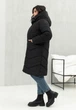 Женская зимняя куртка с капюшоном удлинённая MODA 000611 54 Черный (М-000611/1 D ) - изображение 2