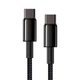 Кабель BASEUS Tungsten Gold Series для быстрой зарядки и передачи данных Type-C 100W черный 1м - изображение 3