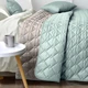 Двухстороннее покрывало Стиль Cube IDEIA 140х210 см с антиаллергенным волокном, мята/св. серый (8-32403*007) - изображение 2