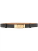 Ремінь шкіряний з логотпом Hermes Kelly 18 Belt Beige 60-100см Чорний - зображення 1