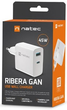 Мережевий зарядний пристрій NATEC Ribera GaN USB-A + USB-C 45 W NUC-2142 White (5901969444230) - зображення 3