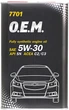 Моторное масло Mannol 7701 O.E.M. for Chevrolet Opel 5W-30 Metal 1 л (MN7701-1ME) - изображение 2
