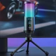 Игровой микрофон Fifine F17, Студийный микрофон с RGB подсветкой, Микрофон для стримов, Gaming Microphone - изображение 1