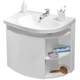 Тумба подвесная под умывальник RAVAK Rosa Comfort X000000328 L белый - изображение 1