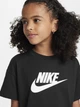 Подростковая футболка для девочки Nike G Nsw Tee Boy Futura Hbr FZ5540-010 156-166 см Черная (197596967708) - изображение 7