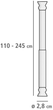 Teleskopowy drążek do zasłony prysznicowej Wenko Biały Ø 2 cm 70-115 cm (4008838192115) - obraz 4