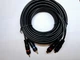 Кабель аудіо-подовжувач Lucom RCA 2x2 M/F 10.0m 2xShielded D=4.8mm Gold OFCu асфальт(84.00.7137) - изображение 2