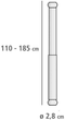 Teleskopowy drążek prysznicowy Wenko Luz Ø 2.8 cm 110-185 cm Czarny (4008838356173) - obraz 5